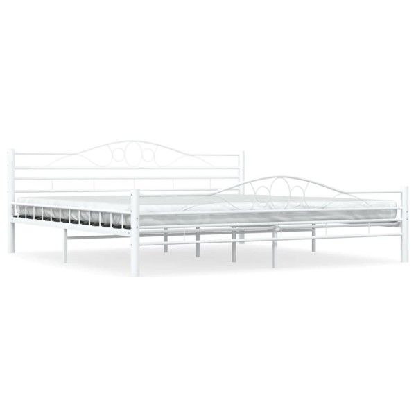 Estructura de cama de metal blanca 180x200 cm