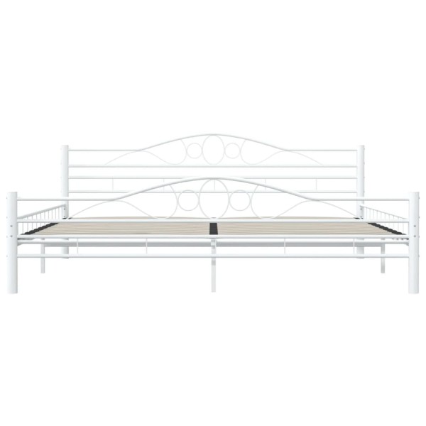 Estructura de cama de metal blanca 180x200 cm