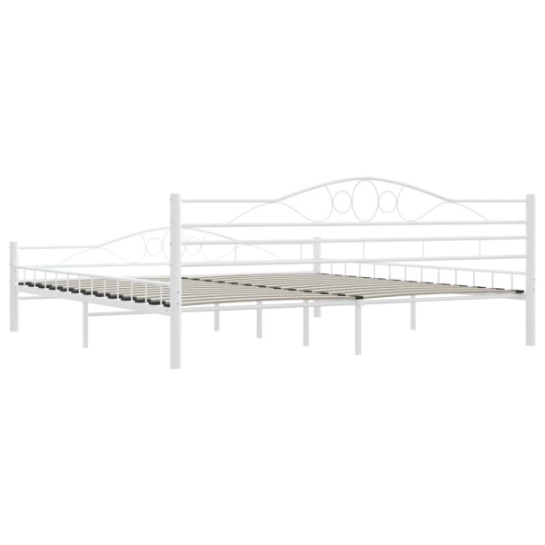 Estructura de cama de metal blanca 180x200 cm