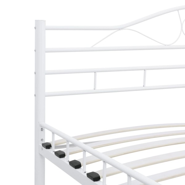 Estructura de cama de metal blanca 180x200 cm