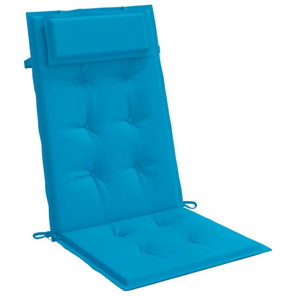 Cojines de silla con respaldo alto 4 uds tela Oxford azul claro