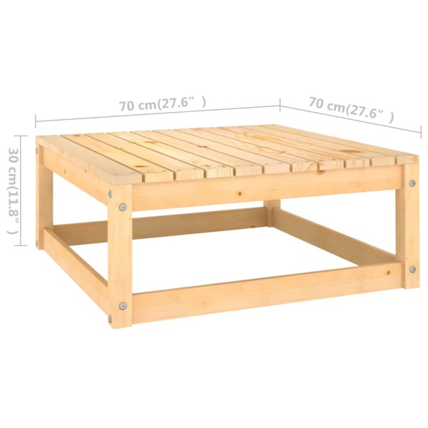 Muebles de jardín 3 piezas con cojines madera de pino maciza