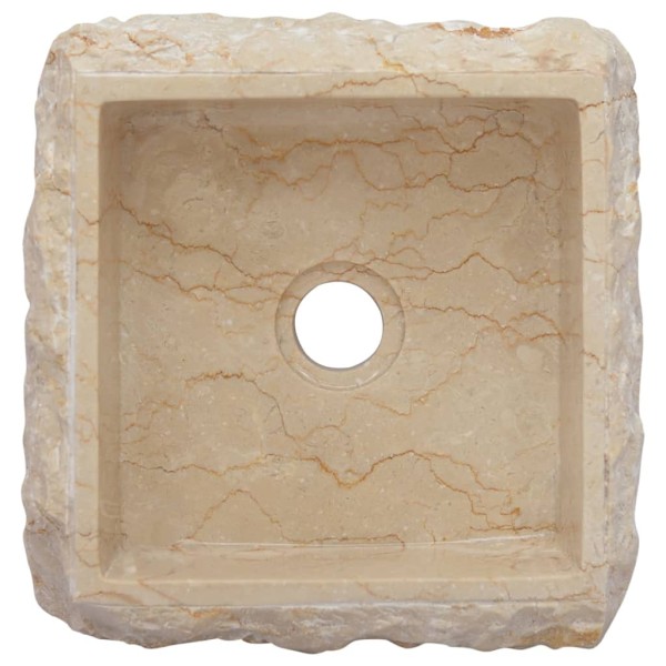 Lavabo crema mármol 30x30x13 cm