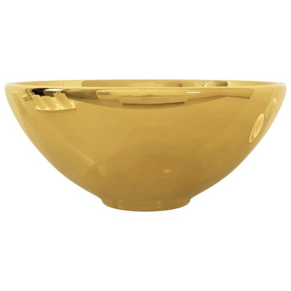 Lavabo 32,5x14 cm cerámica dorado