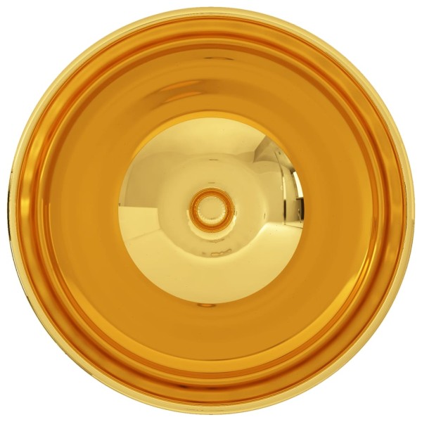 Lavabo 32,5x14 cm cerámica dorado