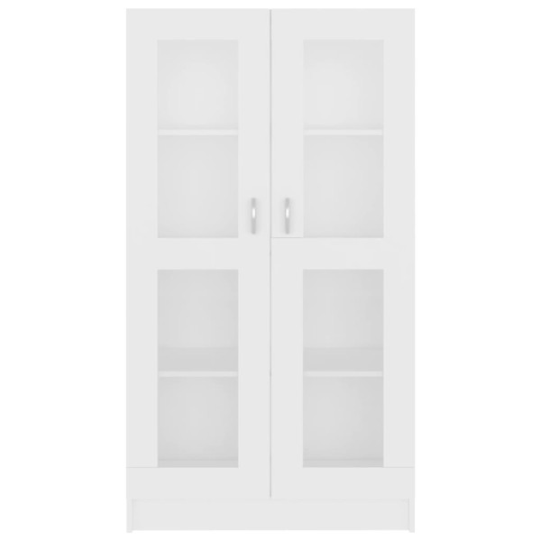 Vitrina de madera contrachapada blanco 82,5x30,5x150 cm