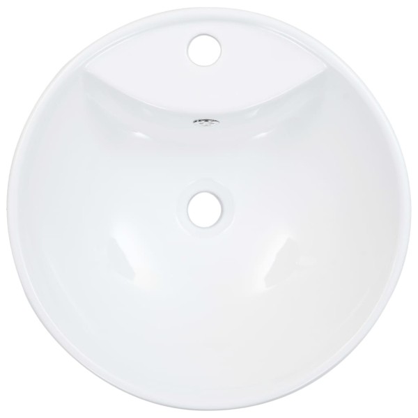 Lavabo con rebosadero 46,5x18 cm cerámica blanco