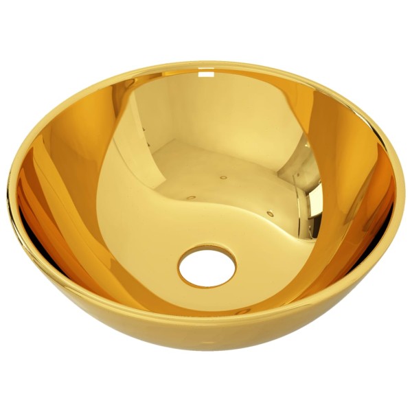 Lavabo 28x10 cm cerámica dorado