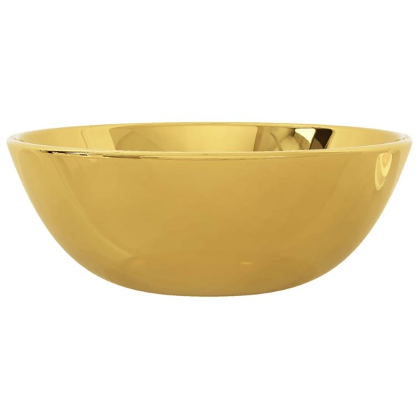 Lavabo 28x10 cm cerámica dorado