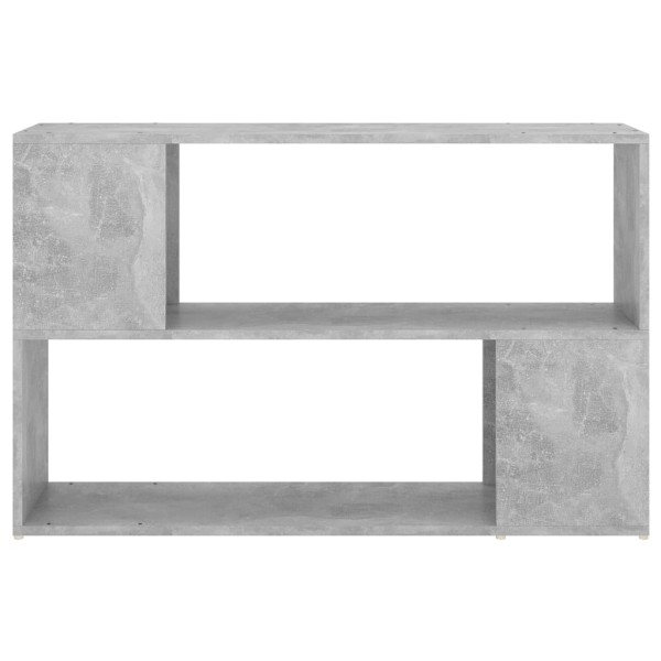 Librería de madera contrachapada gris hormigón 100x24x63 cm