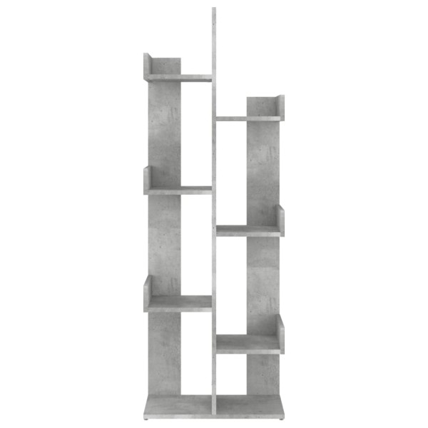 Estantería de madera de ingeniería gris hormigón 48x25,5x140 cm