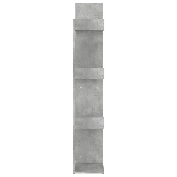 Estantería de madera de ingeniería gris hormigón 48x25,5x140 cm