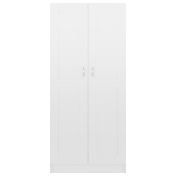 Armario de libros contrachapada blanco brillo 82,5x30,5x185,5cm