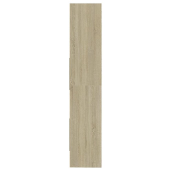 Estantería madera contrachapada blanco y roble 60x35x180 cm