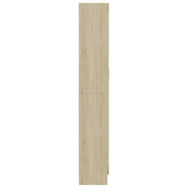 Vitrina de madera de ingeniería roble Sonoma 82,5x30,5x185,5 cm