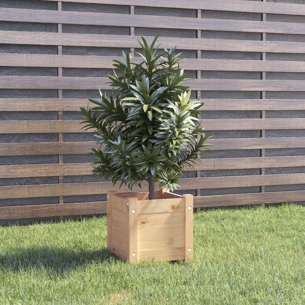 Jardineras 2 uds madera maciza de pino 31x31x31 cm