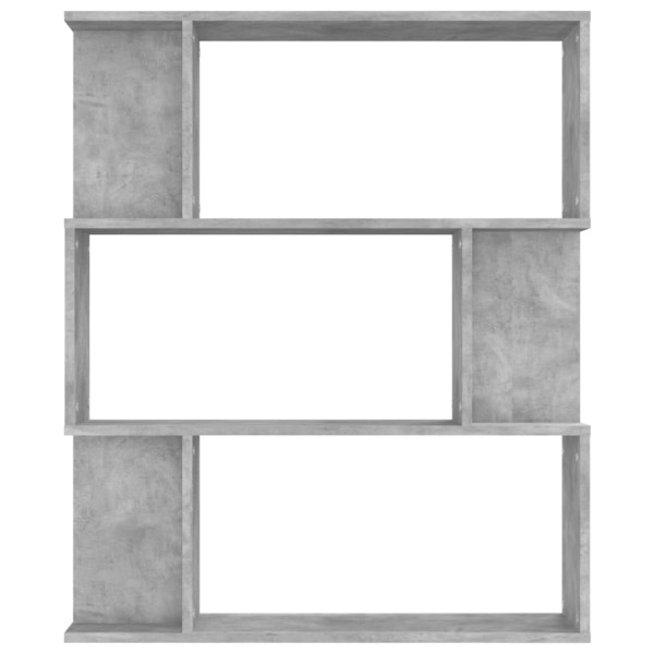 Estantería madera contrachapada gris hormigón 80x24x96cm