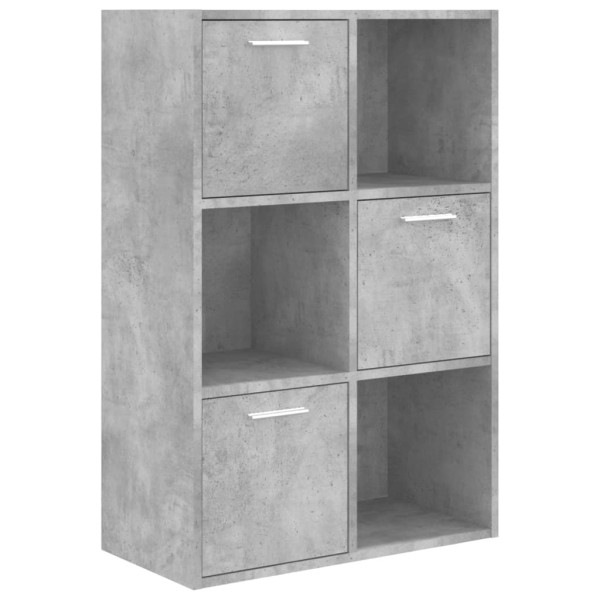 Armario almacenamiento madera contrachapada gris 60x29,5x90 cm