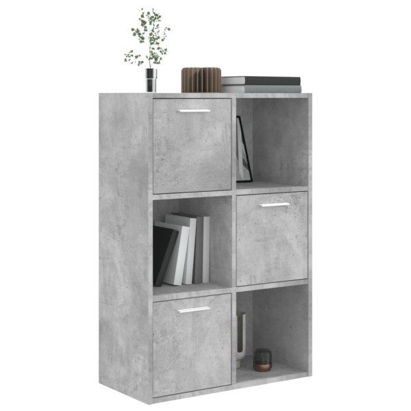 Armario almacenamiento madera contrachapada gris 60x29,5x90 cm