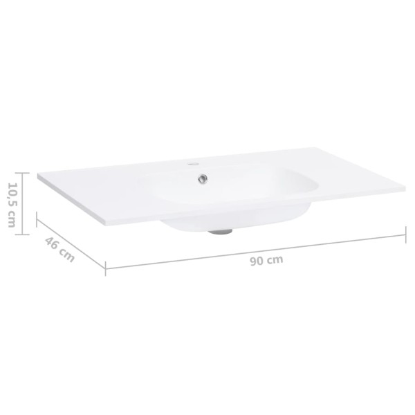 Lavabo empotrado SMC blanco 900x460x105 mm