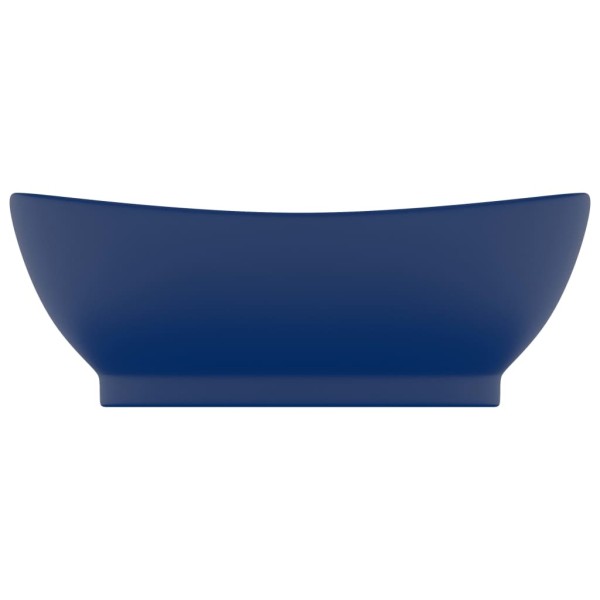 Lavabo lujoso con rebosadero cerámica azul oscuro 58,5x39cm