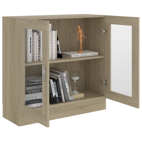 Armario libros madera contrachapada color roble 82,5x30,5x80 cm