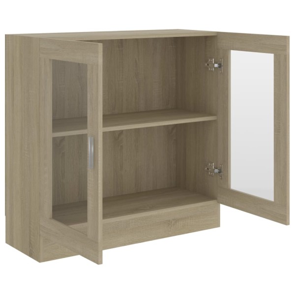 Armario libros madera contrachapada color roble 82,5x30,5x80 cm