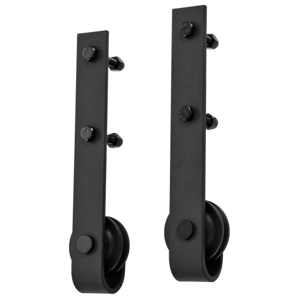 Kit de herrajes para puertas correderas SKIEN acero negro 183cm