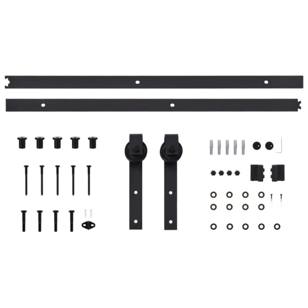 Kit de herrajes para puertas correderas SKIEN acero negro 183cm