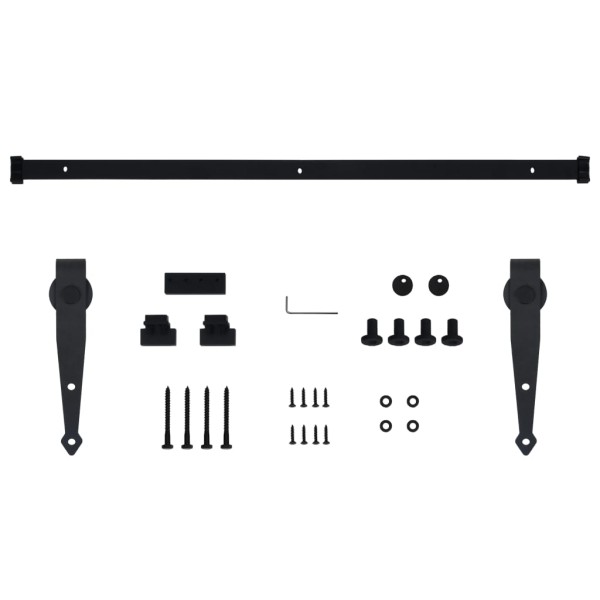 Kit mini puerta corredera de armario acero carbono 152 cm