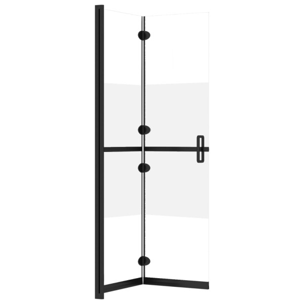 Mampara de ducha plegable vidrio ESG medio esmerilado 70x190 cm