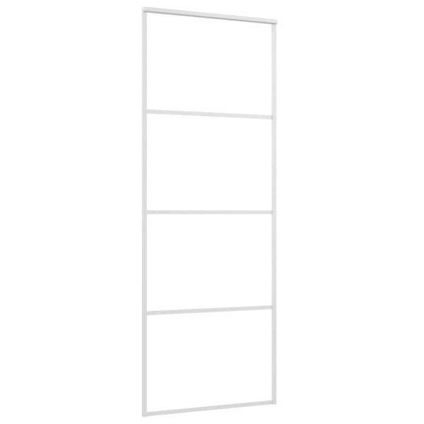 Puerta corredera ESG vidrio y aluminio 76x205 cm blanco