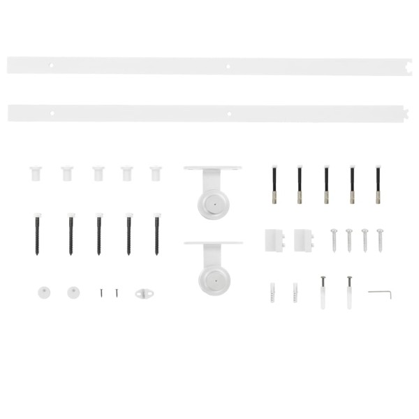 Kit herrajes para puertas correderas de acero blanco 183 cm