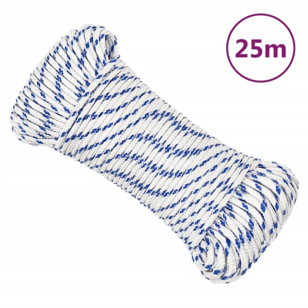 Cuerda de barco polipropileno blanco 3 mm 25 m