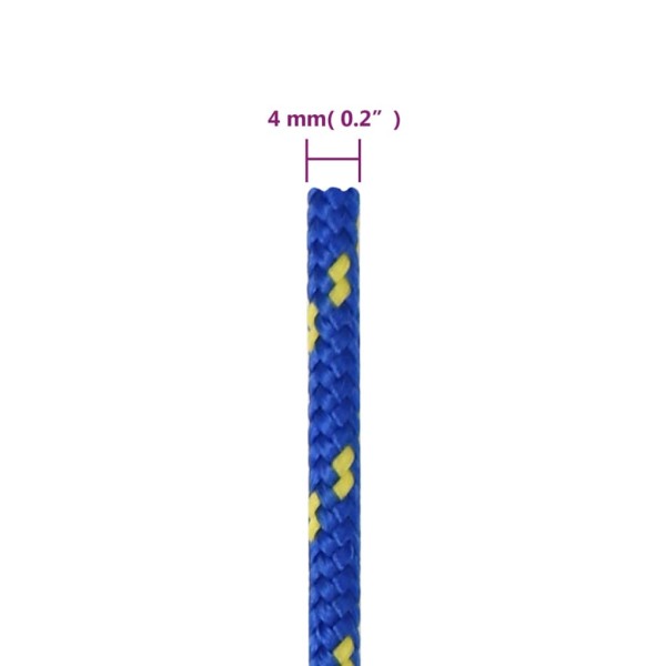 Cuerda de barco polipropileno azul 4 mm 100 m