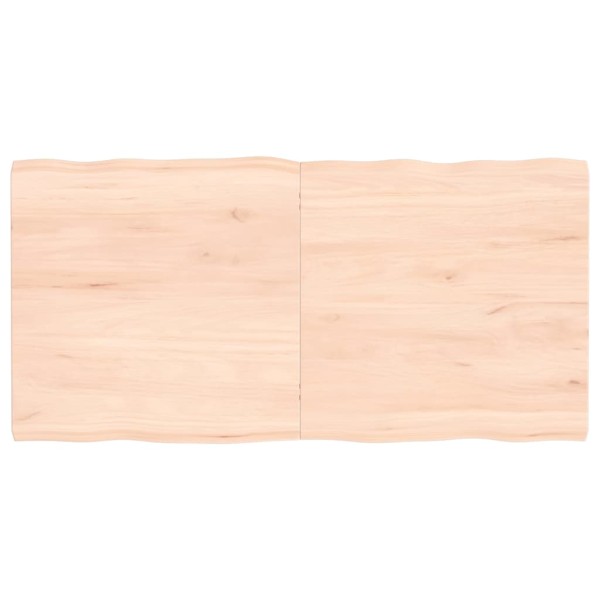 Tablero de mesa madera maciza borde natural 120x60x(2-4) cm