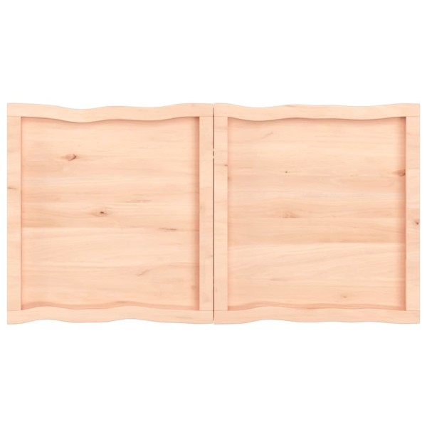 Tablero de mesa madera maciza borde natural 120x60x(2-4) cm