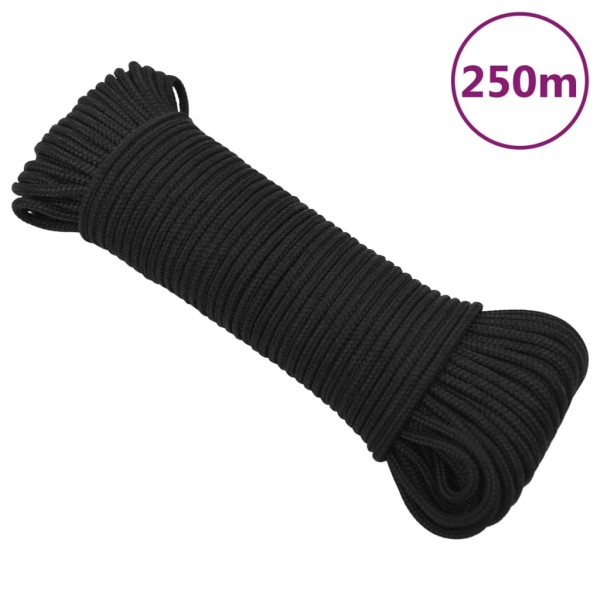 Cuerda de barco polipropileno negro intenso 4 mm 250 m