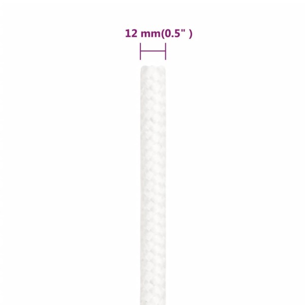 Cuerda de barco polipropileno blanco intenso 12 mm 25 m