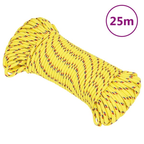 Cuerda de barco polipropileno amarillo 3 mm 25 m