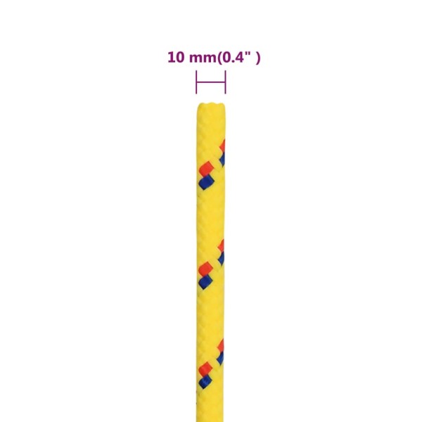 Cuerda de barco polipropileno amarillo 10 mm 250 m