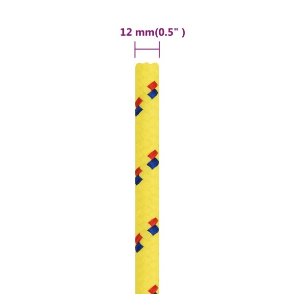 Cuerda de barco polipropileno amarillo 12 mm 25 m