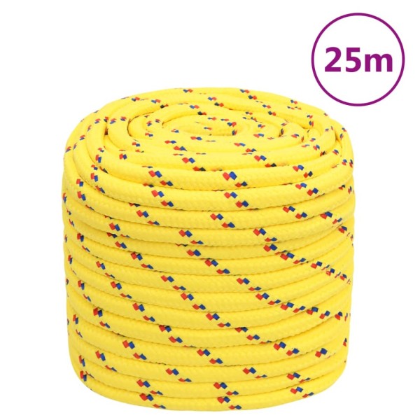 Cuerda de barco polipropileno amarillo 18 mm 25 m