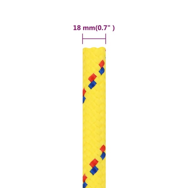 Cuerda de barco polipropileno amarillo 18 mm 25 m