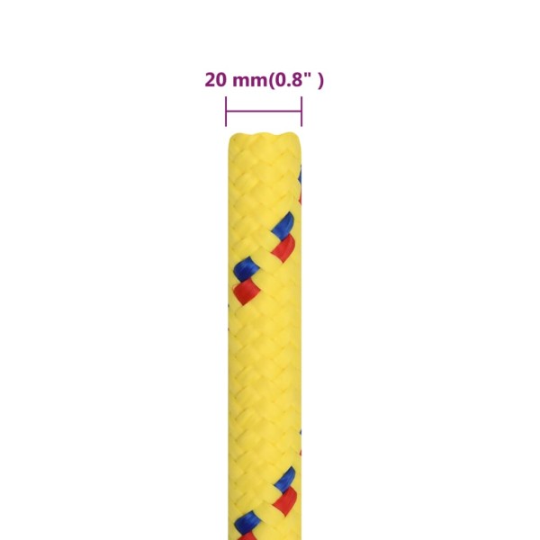 Cuerda de barco polipropileno amarillo 20 mm 100 m