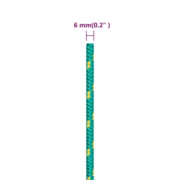 Cuerda de barco polipropileno verde 6 mm 500 m