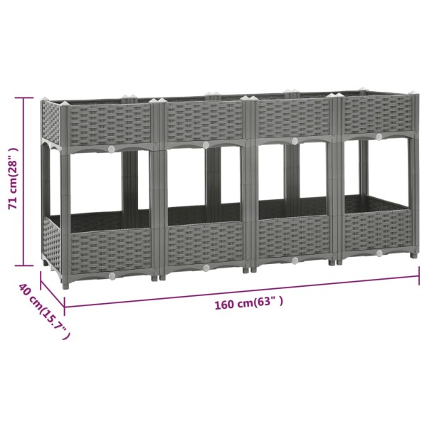 Arriate polipropileno 160x40x71 cm