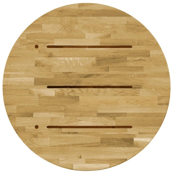 Superficie de mesa redonda madera maciza de roble 23 mm 500 mm