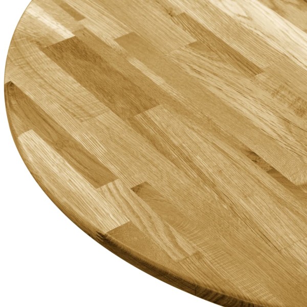 Superficie de mesa redonda madera maciza de roble 23 mm 500 mm