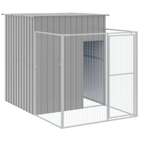 Caseta perros corral acero galvanizado gris claro 165x251x181cm